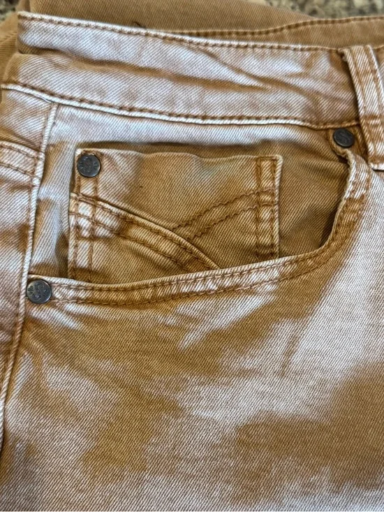 Shyanne Khaki Brown High-Rise Super Flare Western Jeans Raw Hem Women’s 33 X 32 - Picture 6 of 13